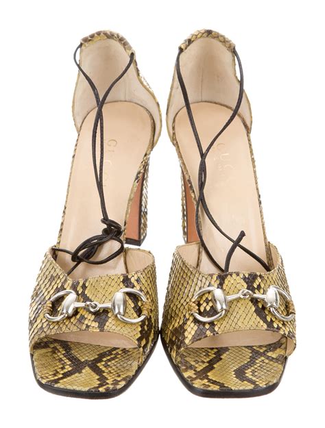 neiman marcus gucci sandals|Gucci snakeskin sandals.